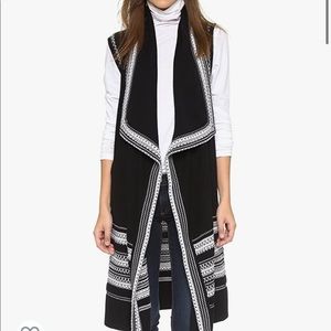 Vince Women's Textured Drape Front Vest